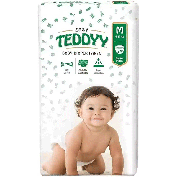 TEDDY BABY DIAPERS MEDIUM SIZE PANT STYLE 74`S