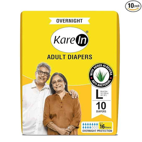 KAREIN OVERNIGHT ADULT STICKING TYPE DIAPERS LARGE (PACK OF 3)