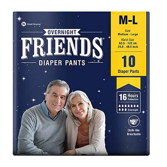 FRIENDS OVERNIGHT ADULT DIAPERS PANT STYLE(10`S) - PACK OF 3