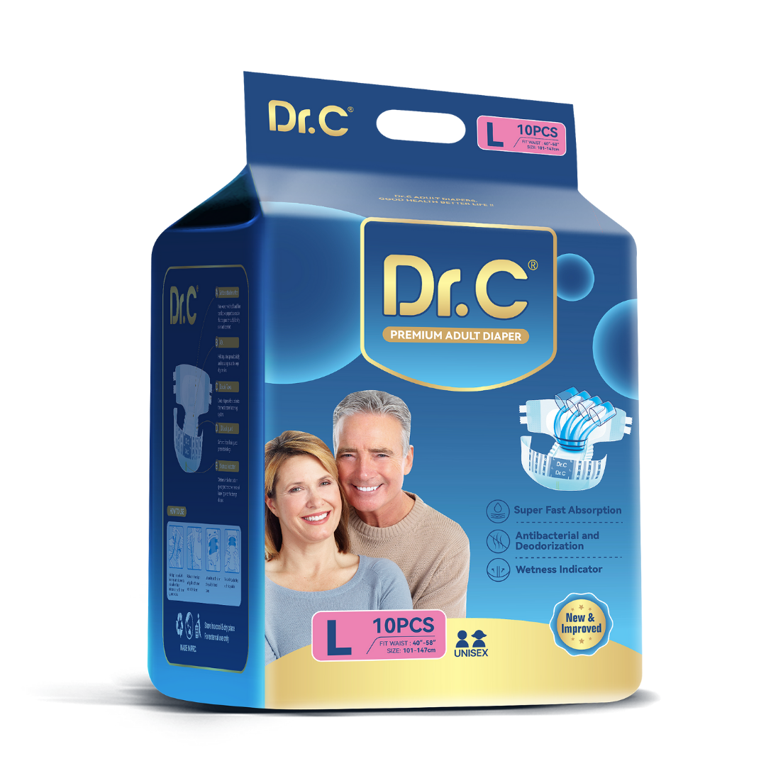 DR.C ADULT DIAPER STICKING TYPE LARGE 10`S - PACK OF 3