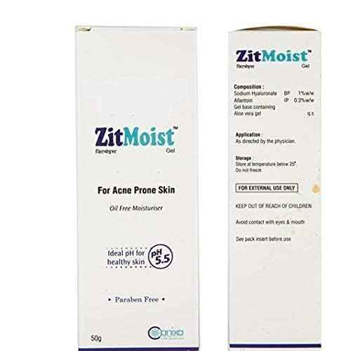 ZITMOIST MOIST GEL -pack of 2 50G-(for acne prone skin oil free moisturiser )