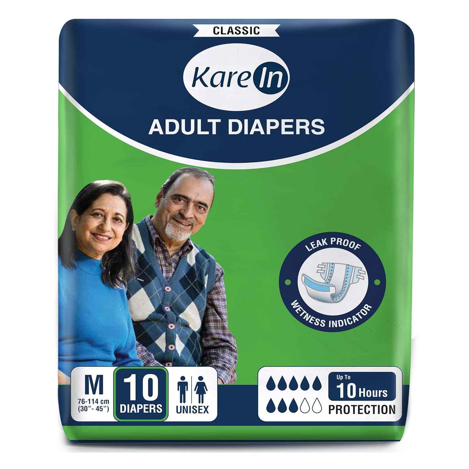 KAREIN CLASSIC ADULT STICKING TYPE DIAPERS MEDIUM (PACK OF3)