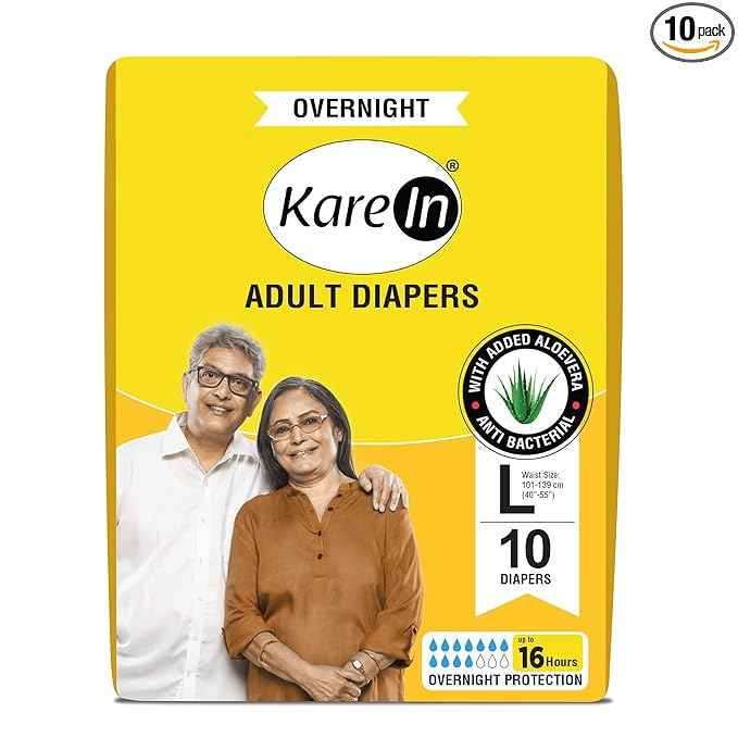 KAREIN OVERNIGHT ADULT STICKING TYPE DIAPERS LARGE (PACK OF 3)